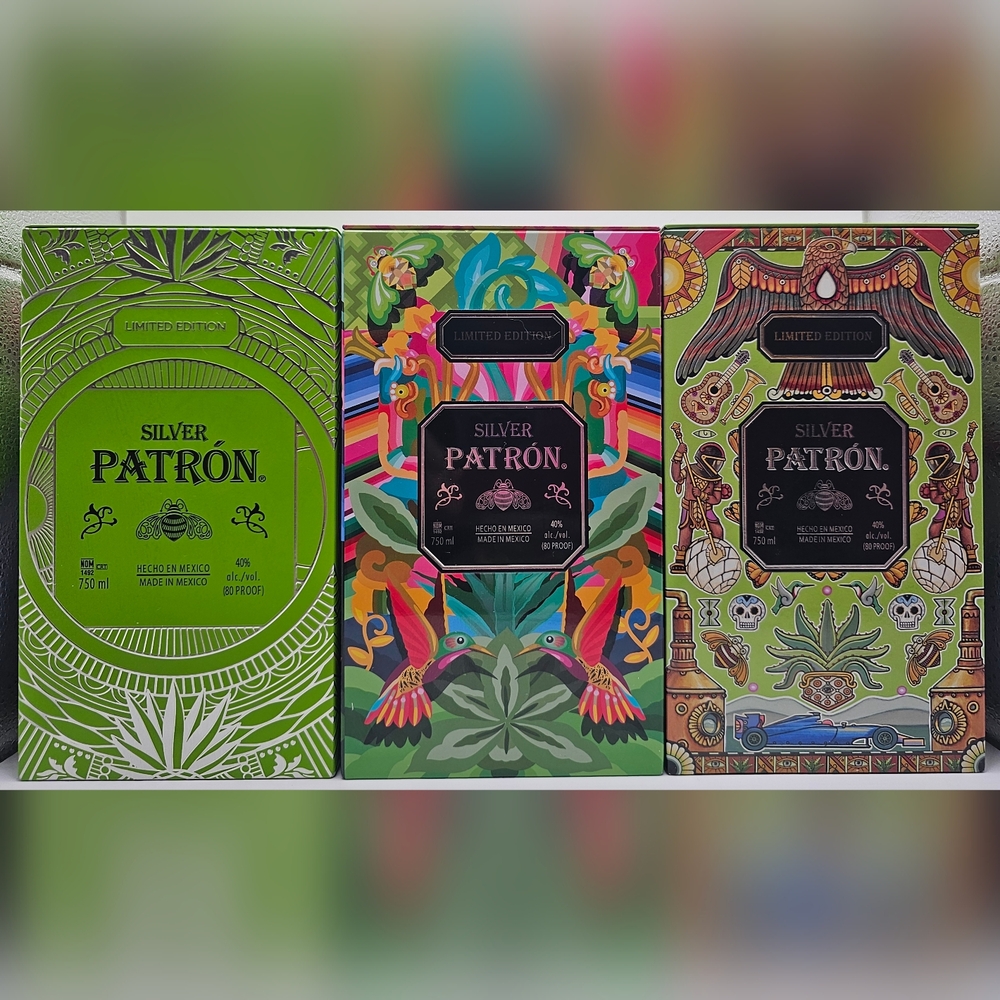 Limited Edition Silver Patron Decorative Tins - Set Of 3